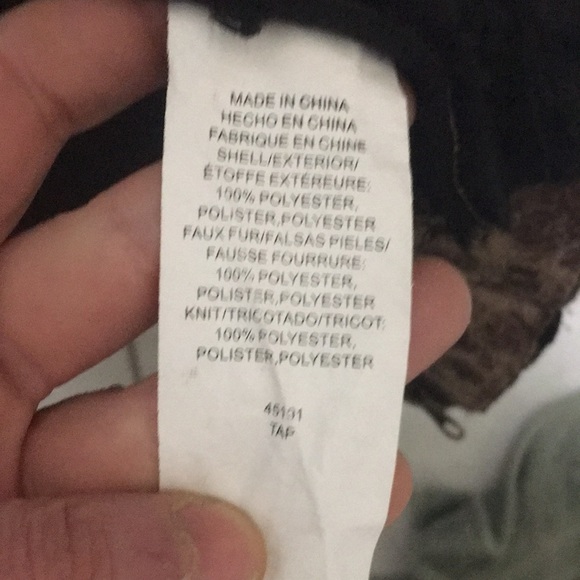 2b bebe faux leather faux fur asymmetrical zip up sweater - Picture 6 of 9